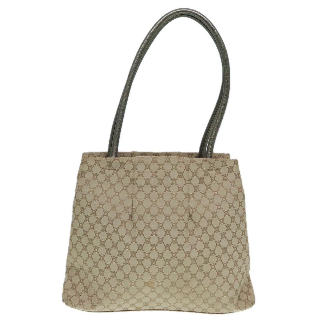 CELINE Macadam Canvas Shoulder Bag Beige Gold - 2