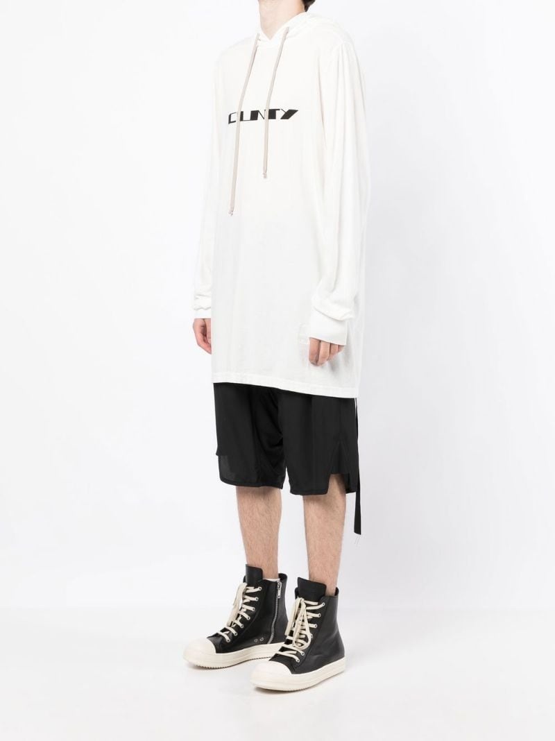 graphic-print organic cotton hoodie - 3