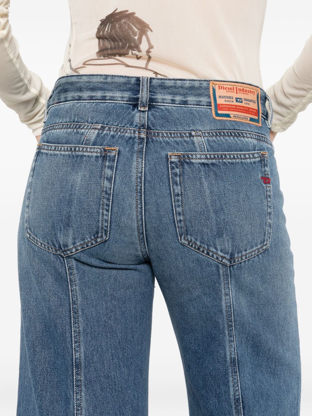 D-Akii panelled jeans - 5
