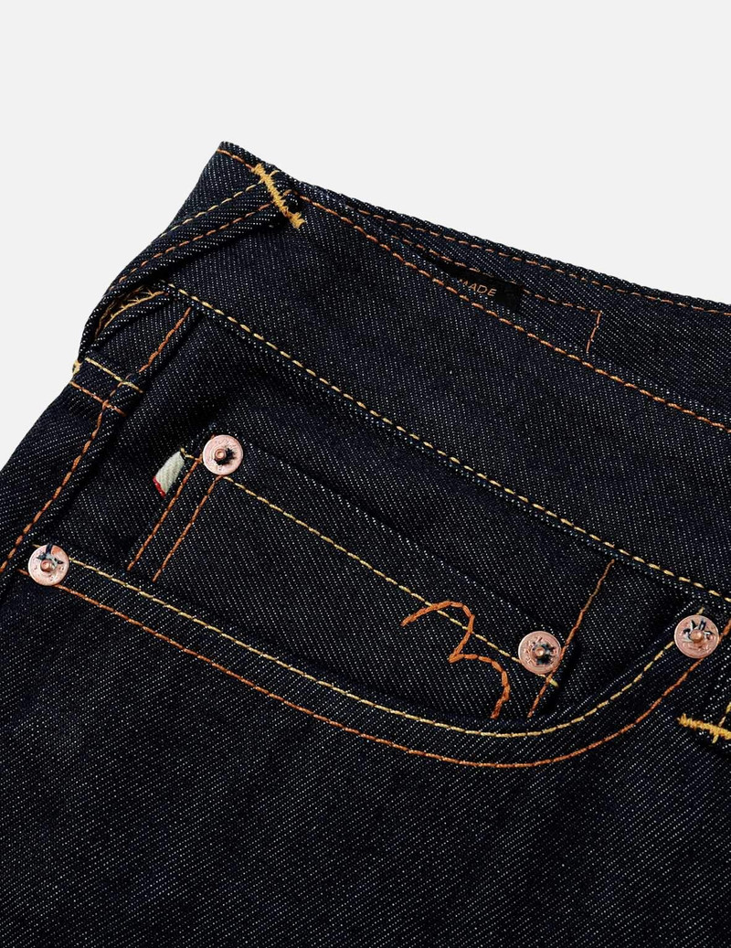 “KOI PLAYING IN WAVES” PATTERN SEAGULL AND KAMON EMBROIDERY CROPPED CARROT FIT JEANS #2017 7