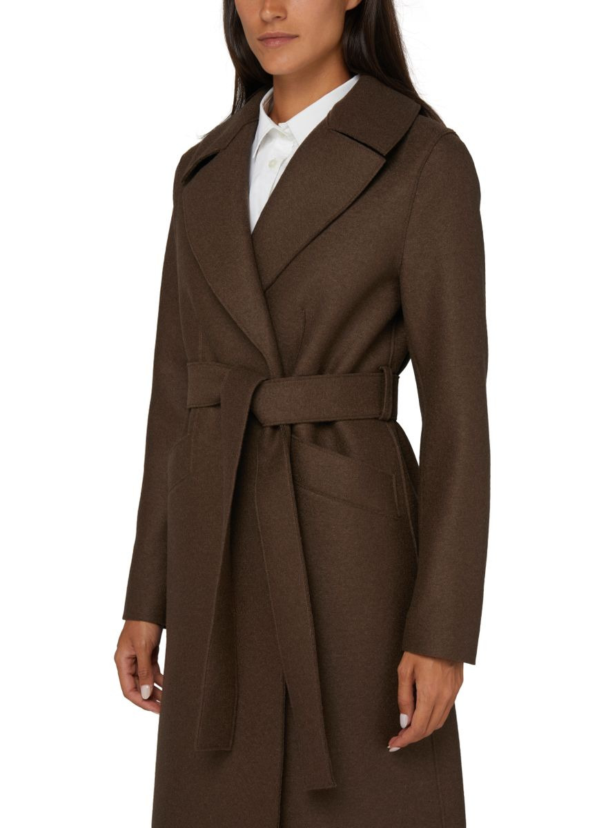 Pressed wool long coat - 4