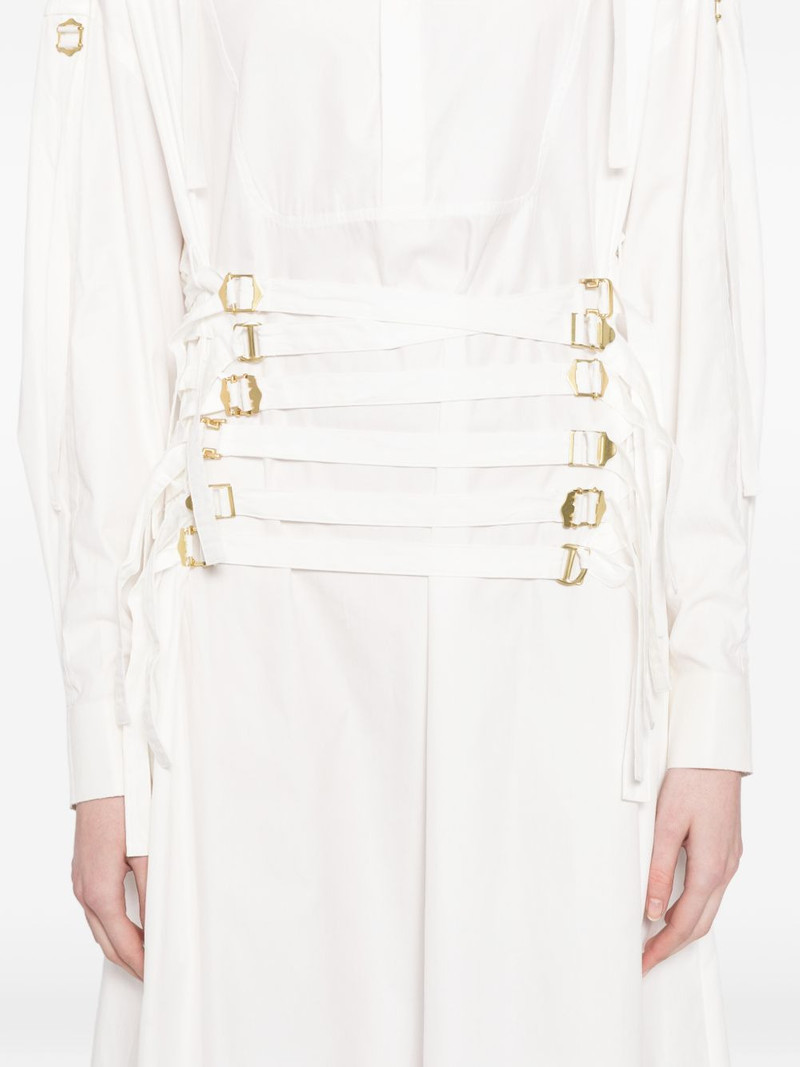 buckle cutaway-collar shirt dress 4