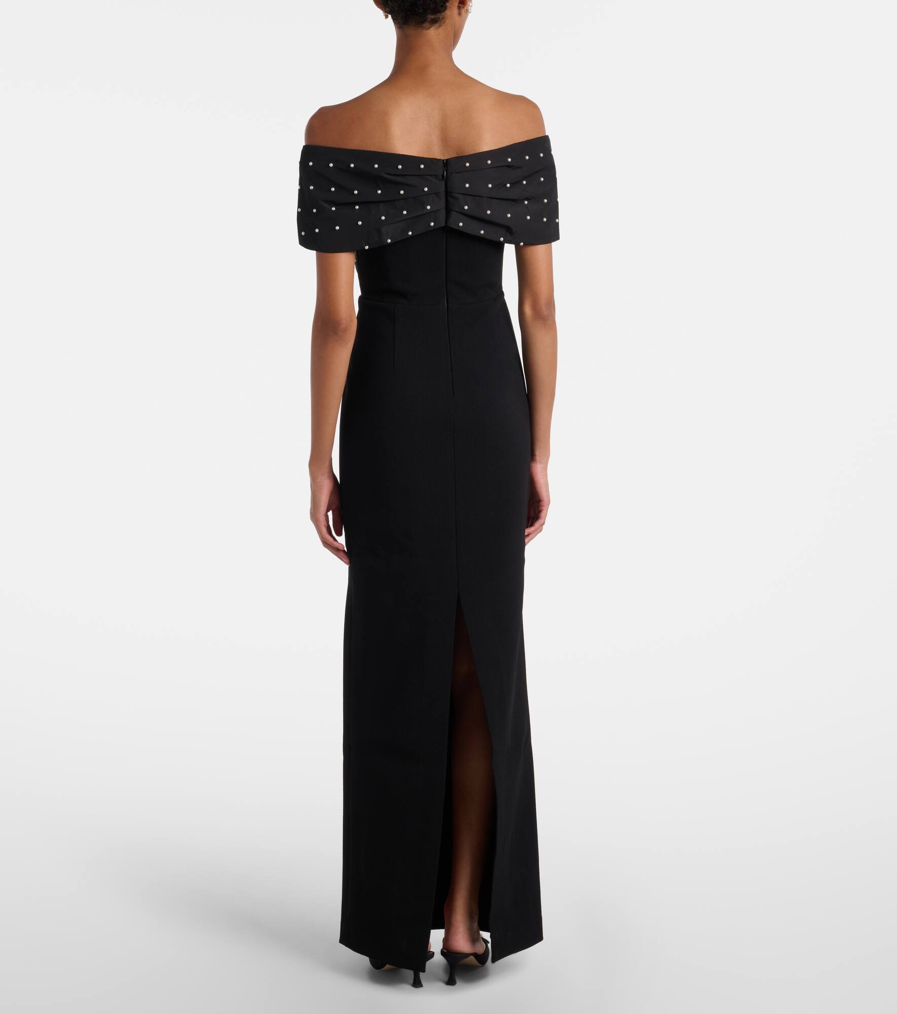 Ederson embellished crêpe bustier gown - 3