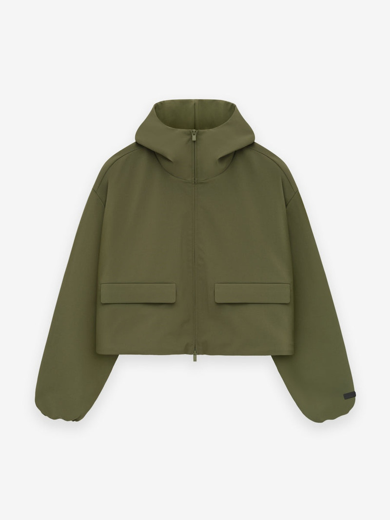 Womens Bonded Nylon Hooded Anorak 1