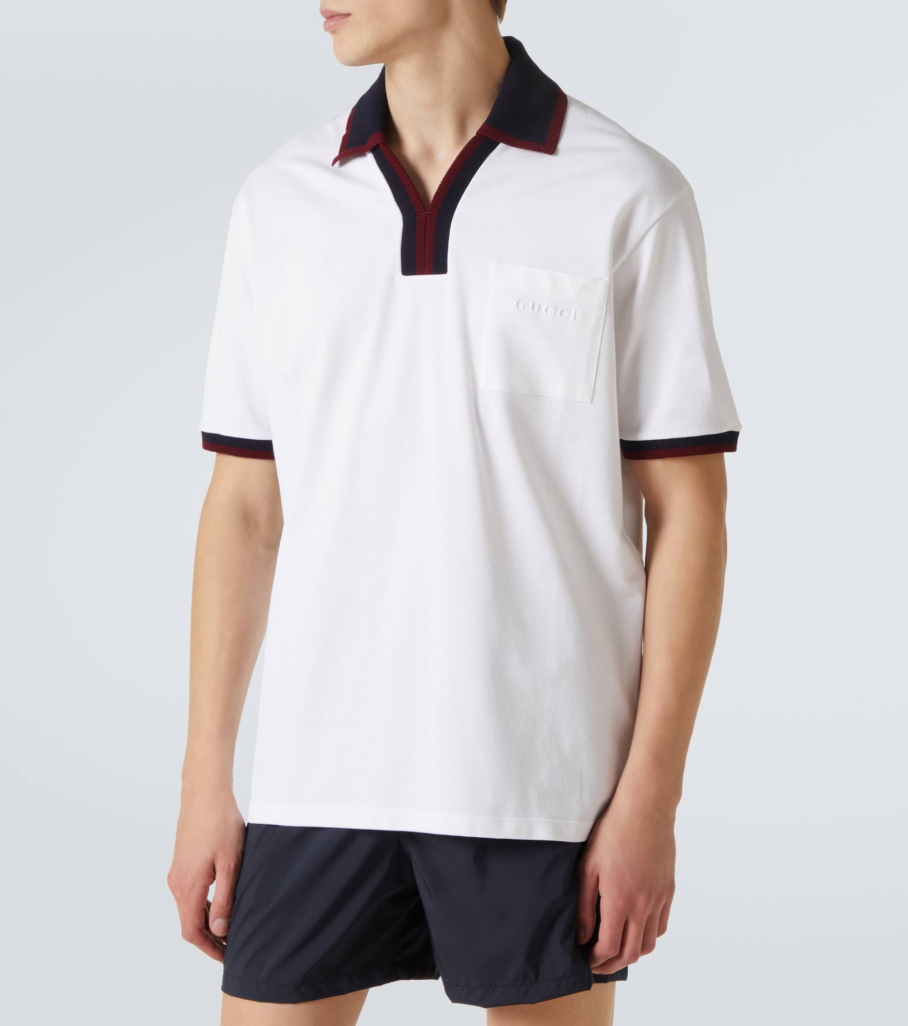 Cotton piqué polo shirt - 3