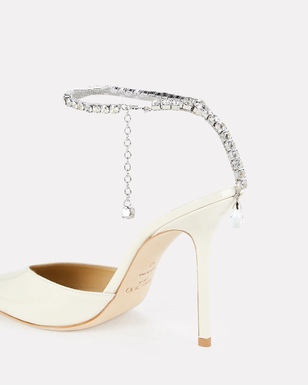 Saeda Embellished Patent-Leather Pumps - 3