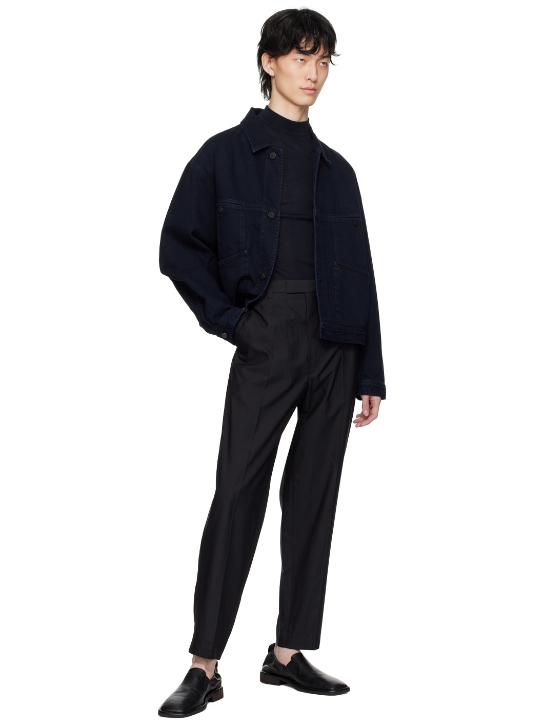 Black Washed Trousers - 4