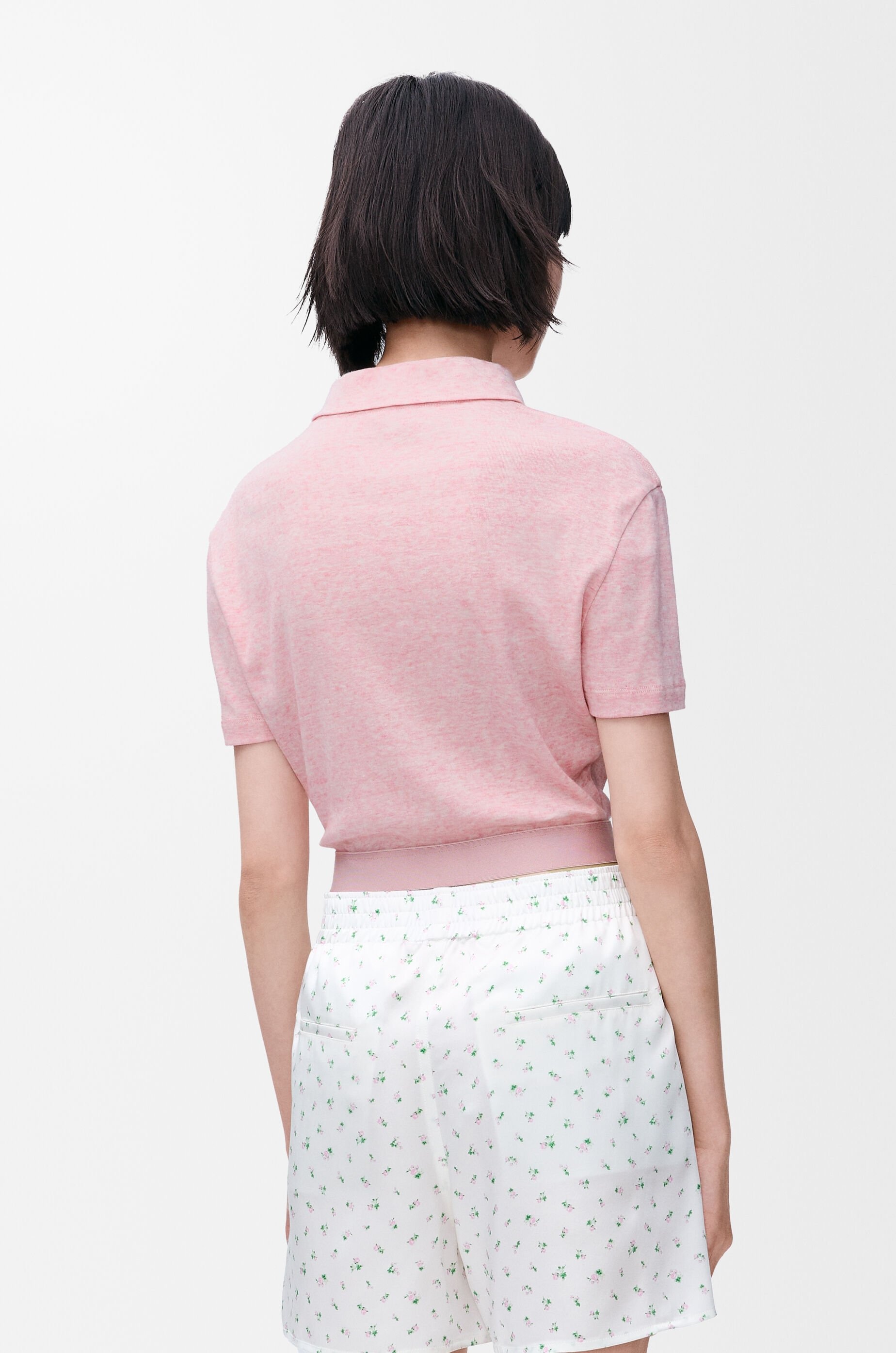 Cropped polo in cotton and wool - 4