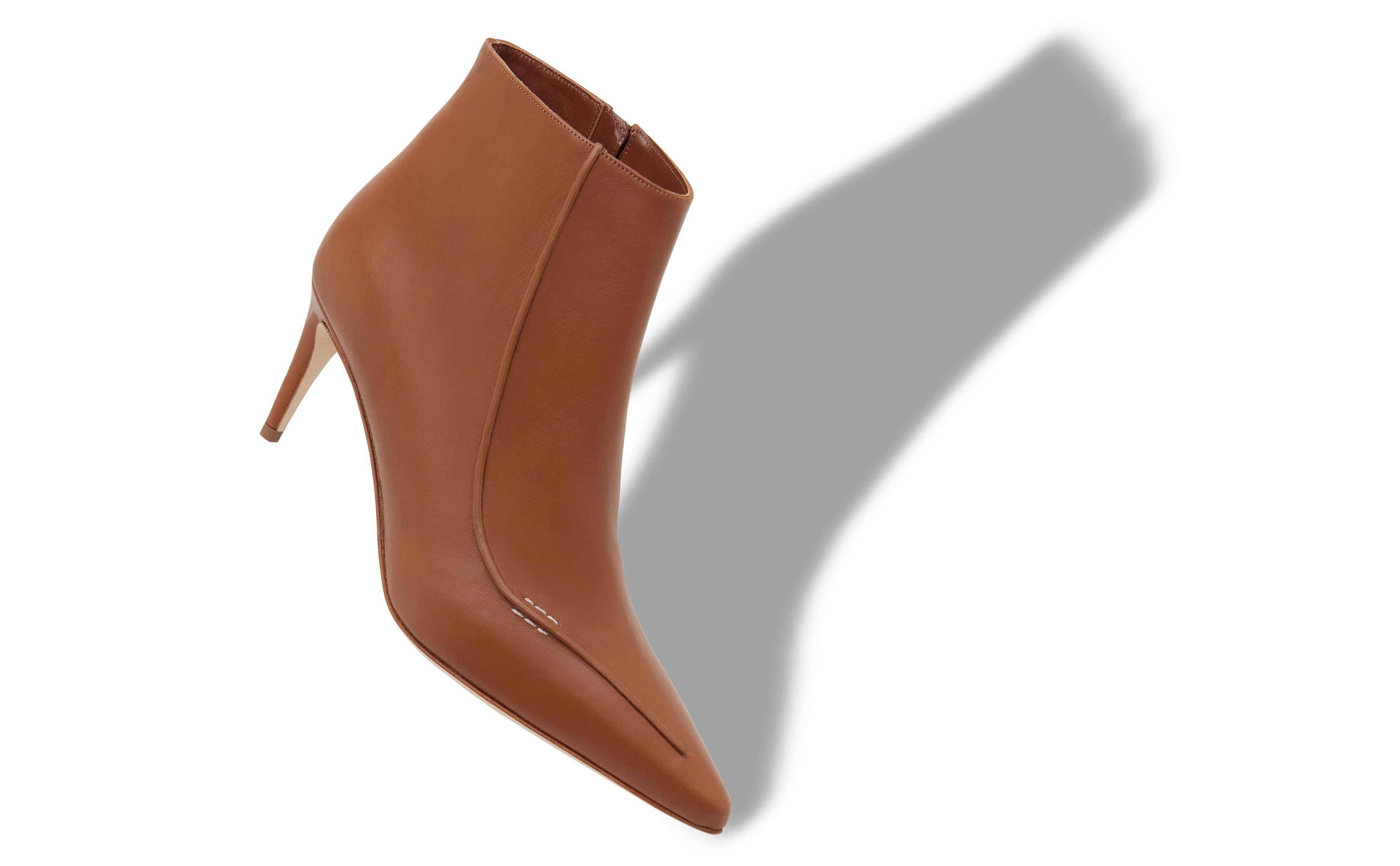 Brown Calf Leather Ankle Boots - 2
