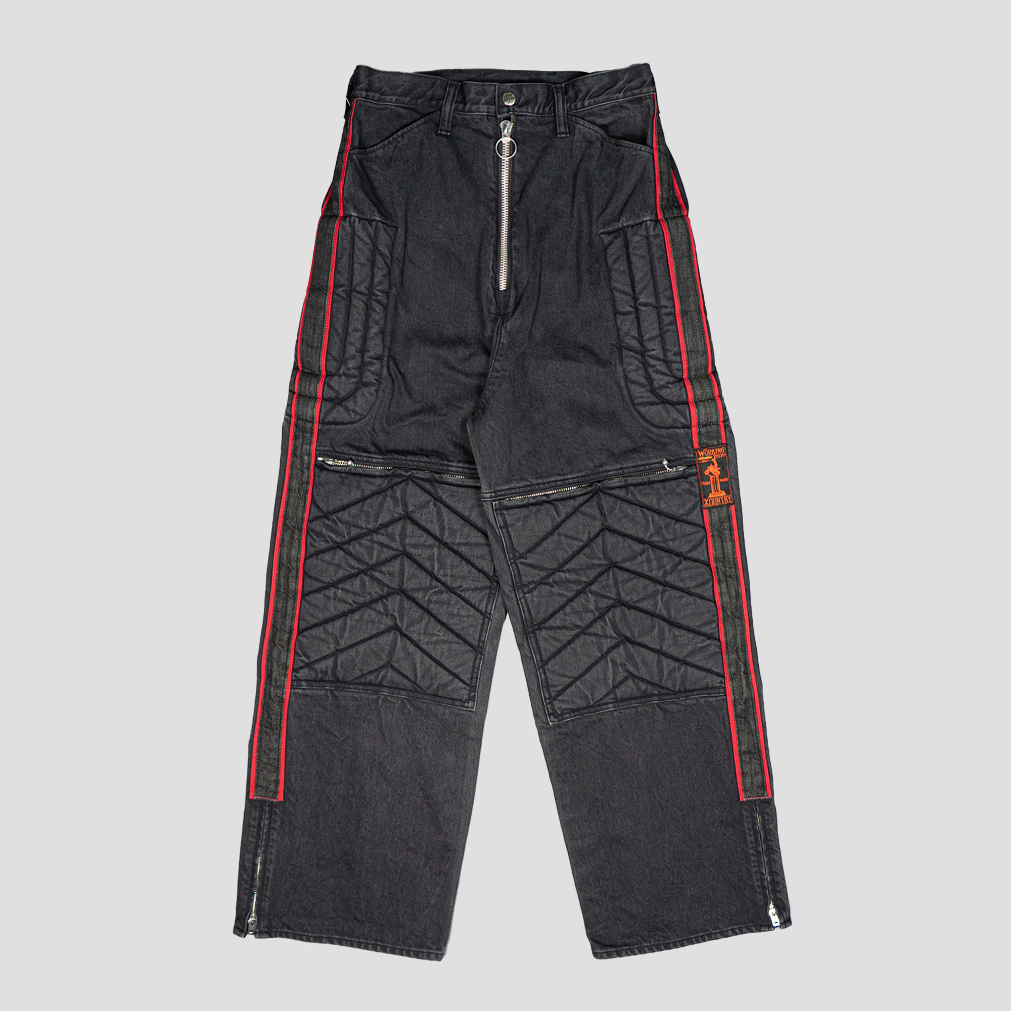 14oz BLACK DENIM KOUNTRY MOTORCROSS PANTS "TODOTERRENO" - 1