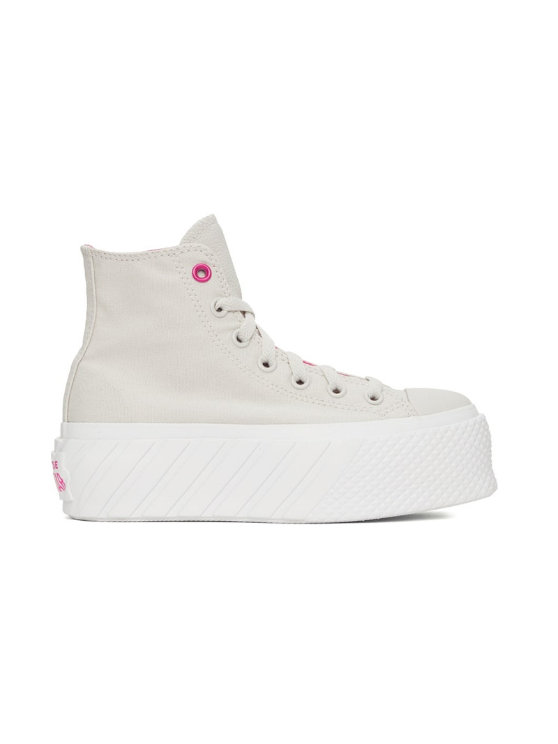 Beige Chuck Taylor All Star Lift Ripple High Sneakers - 1