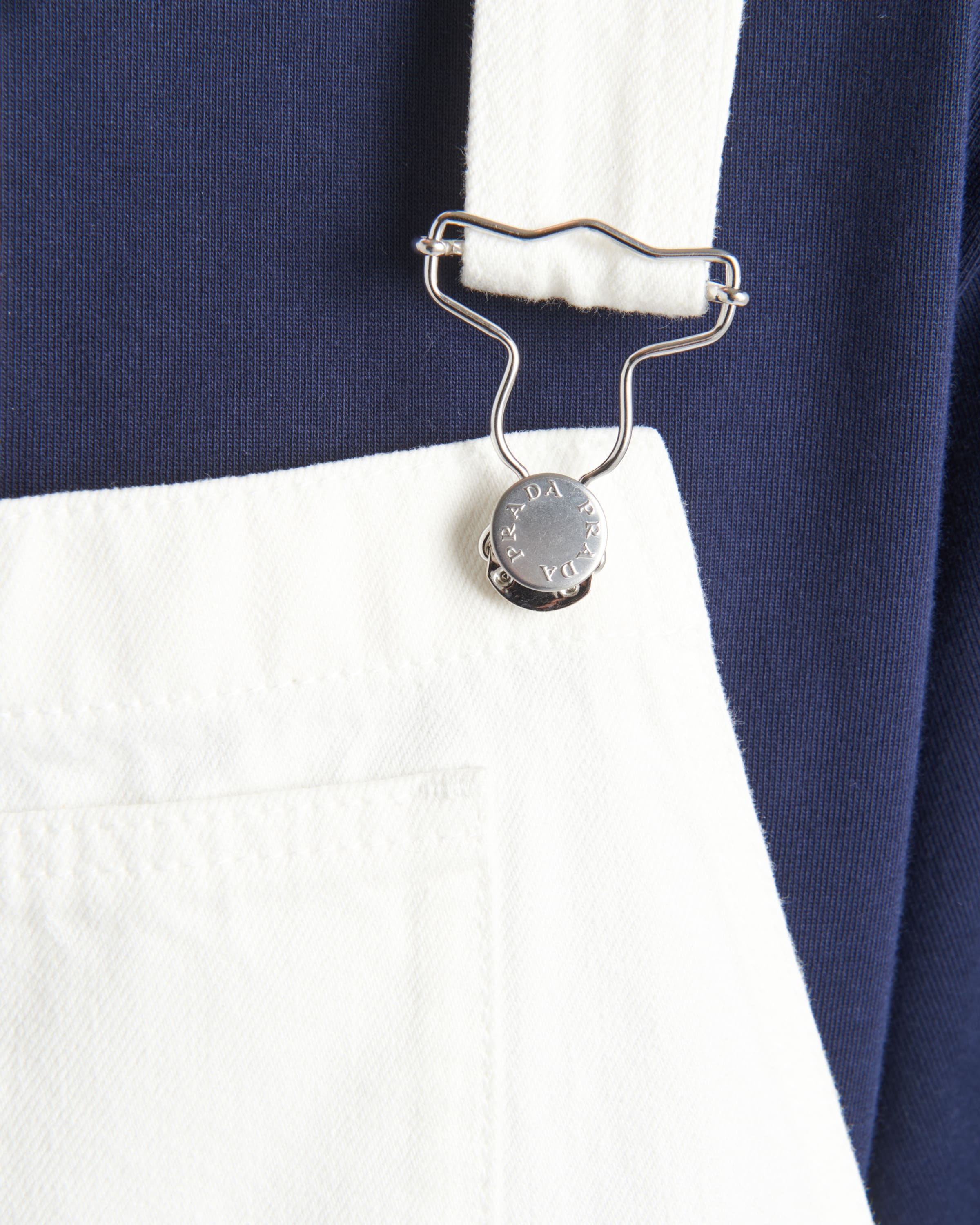 Denim overall mini-dress - 6