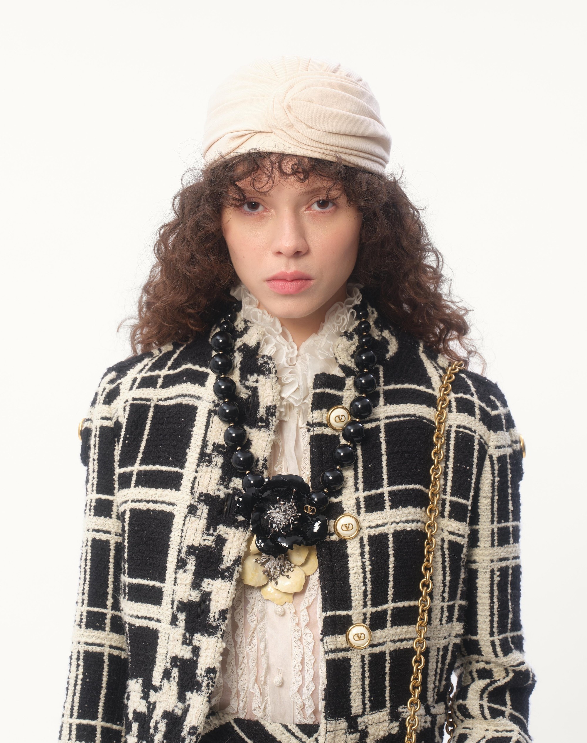 Valentino CABAN IN MACRO CHECK TWEED | REVERSIBLE