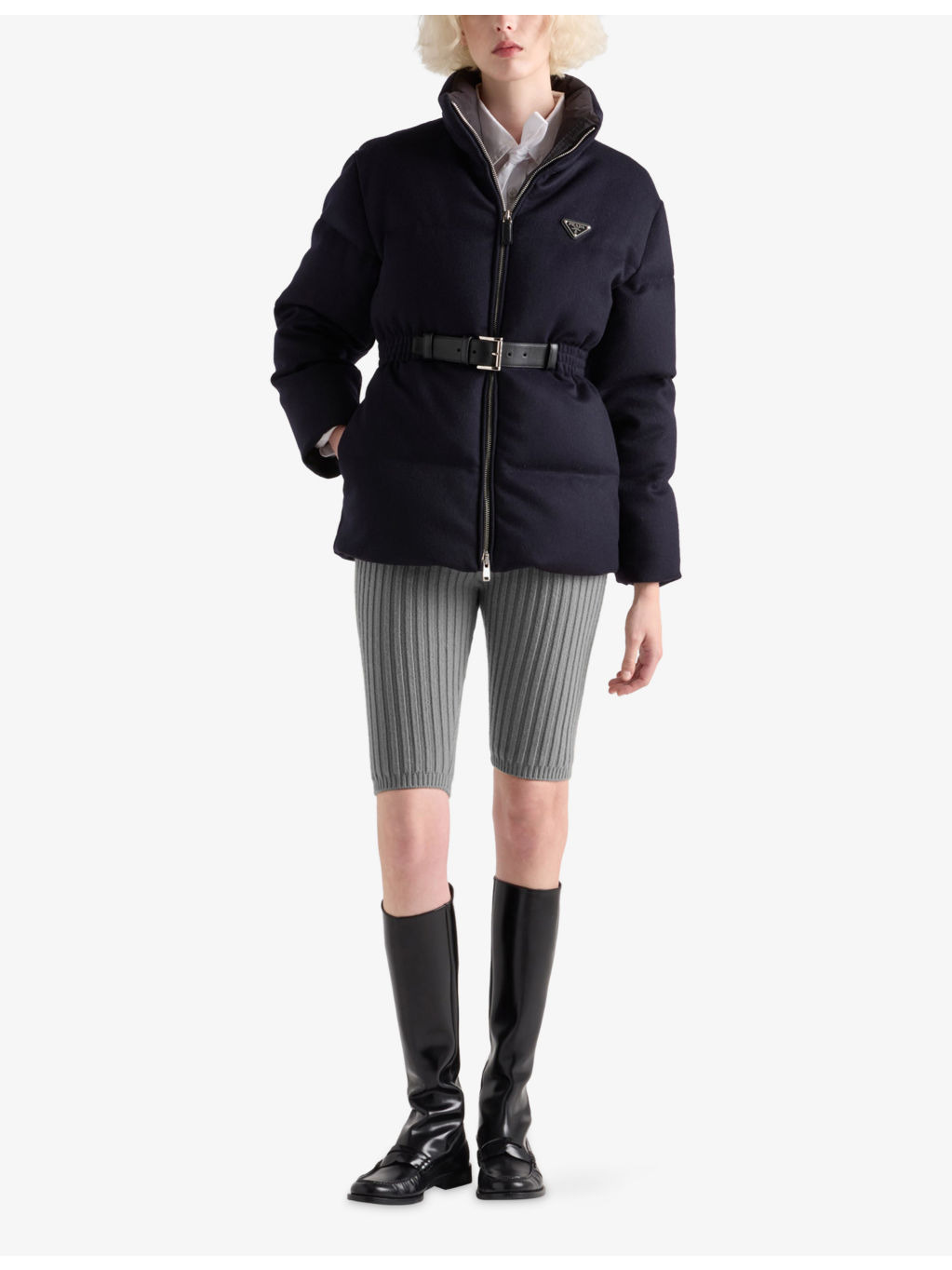 Loden Belted Shell-Down Puffer Jacket - 2