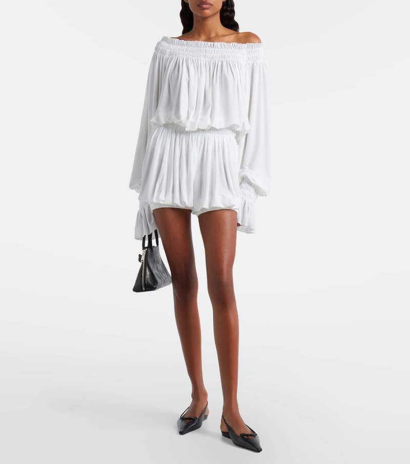 NORMA KAMALI Off-shoulder smocked bodysuit outlook