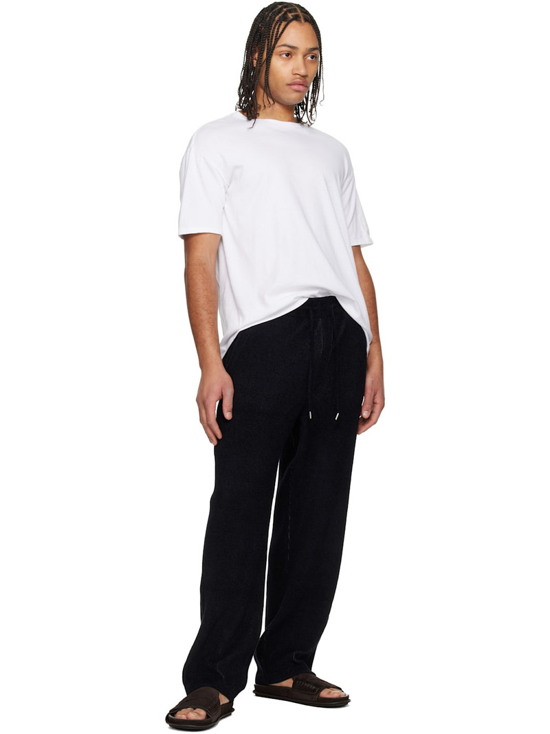 SOLID HOMME Black Essential Knit Trousers outlook