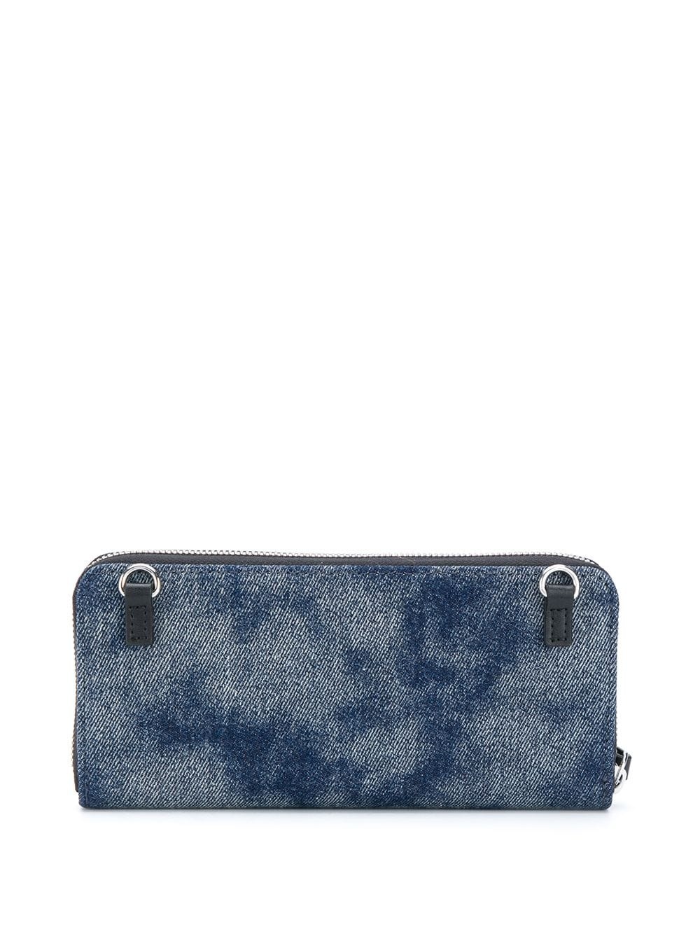 Allium denim zip-around wallet - 2