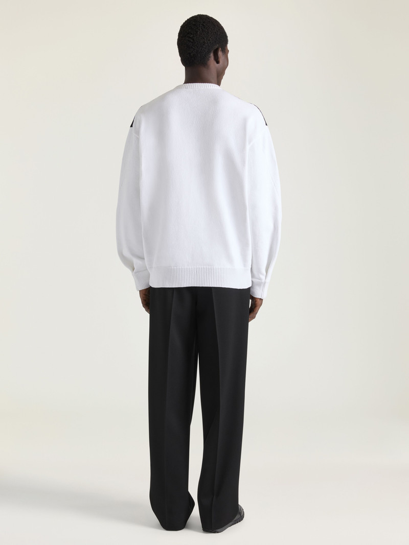 COUTURE SEAM KNITTED ARGYLE SWEATER 3