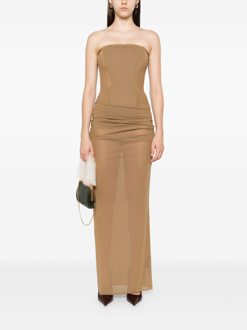 ALEX PERRY strapless draped maxi dress outlook