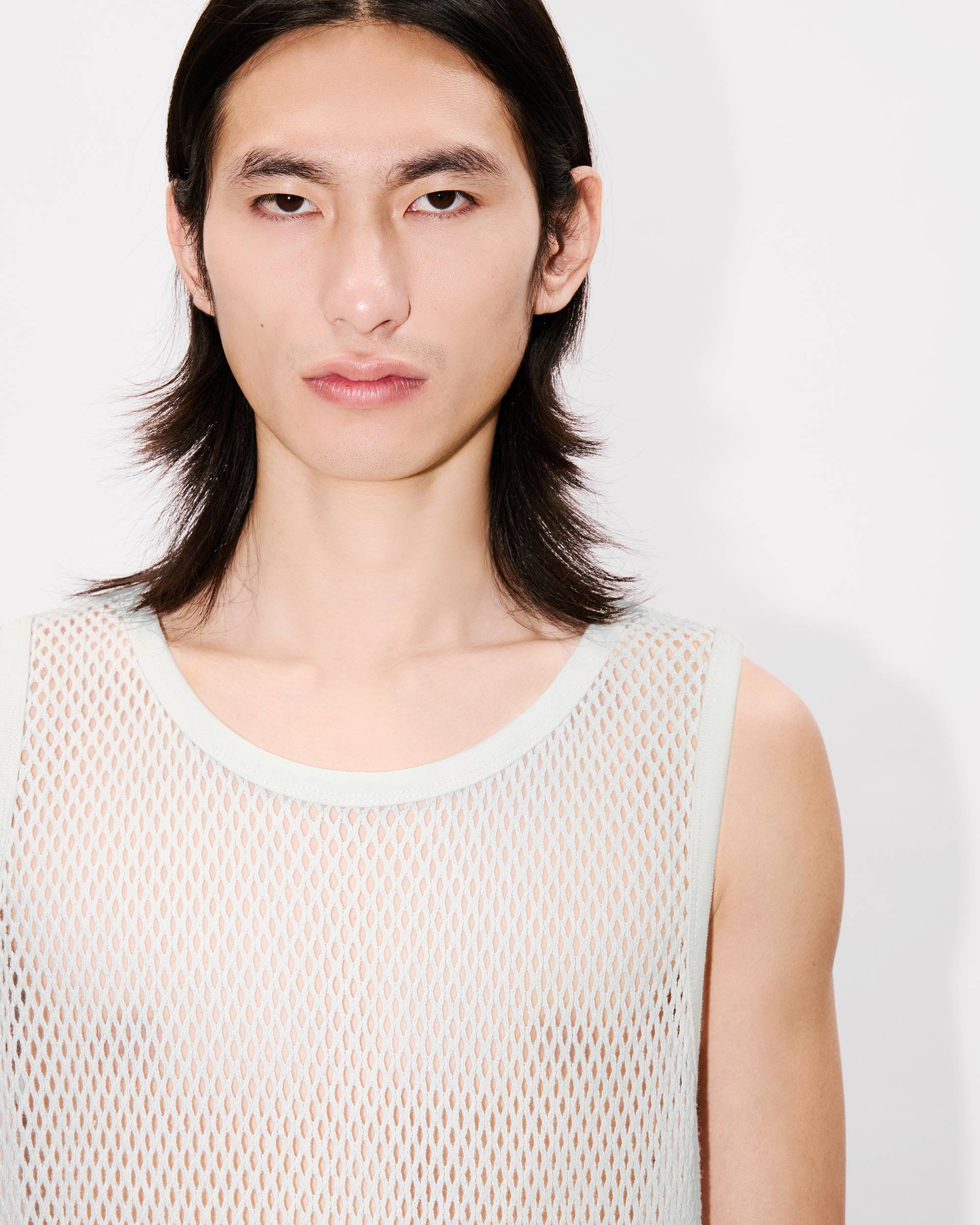 Tank top in mesh in cotton - 6