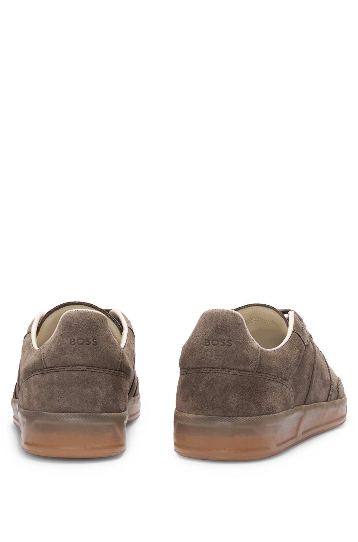 SUEDE LACE-UP TRAINERS WITH LOGO DETAIL - 6