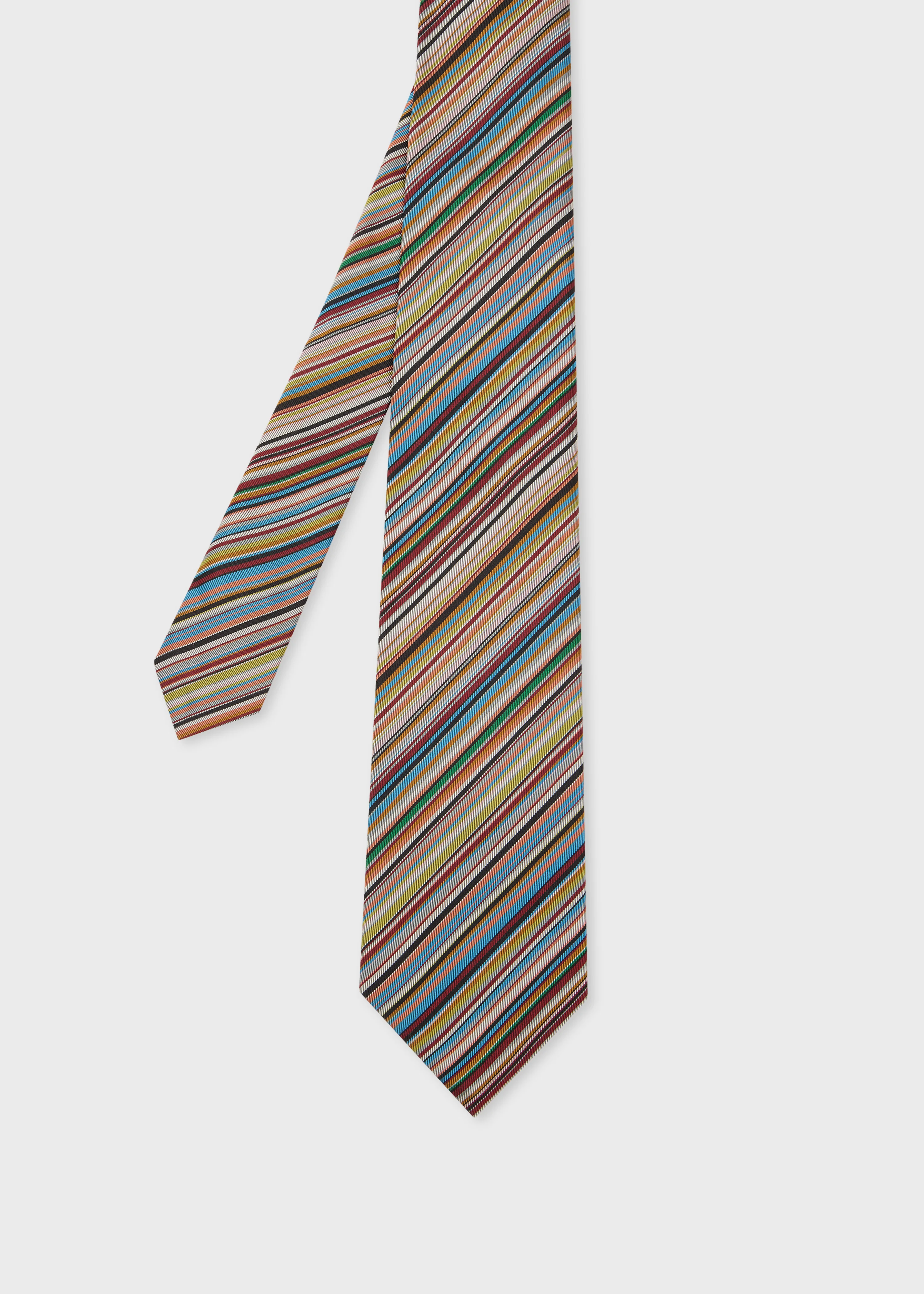 'Signature Stripe' Silk Tie - 1