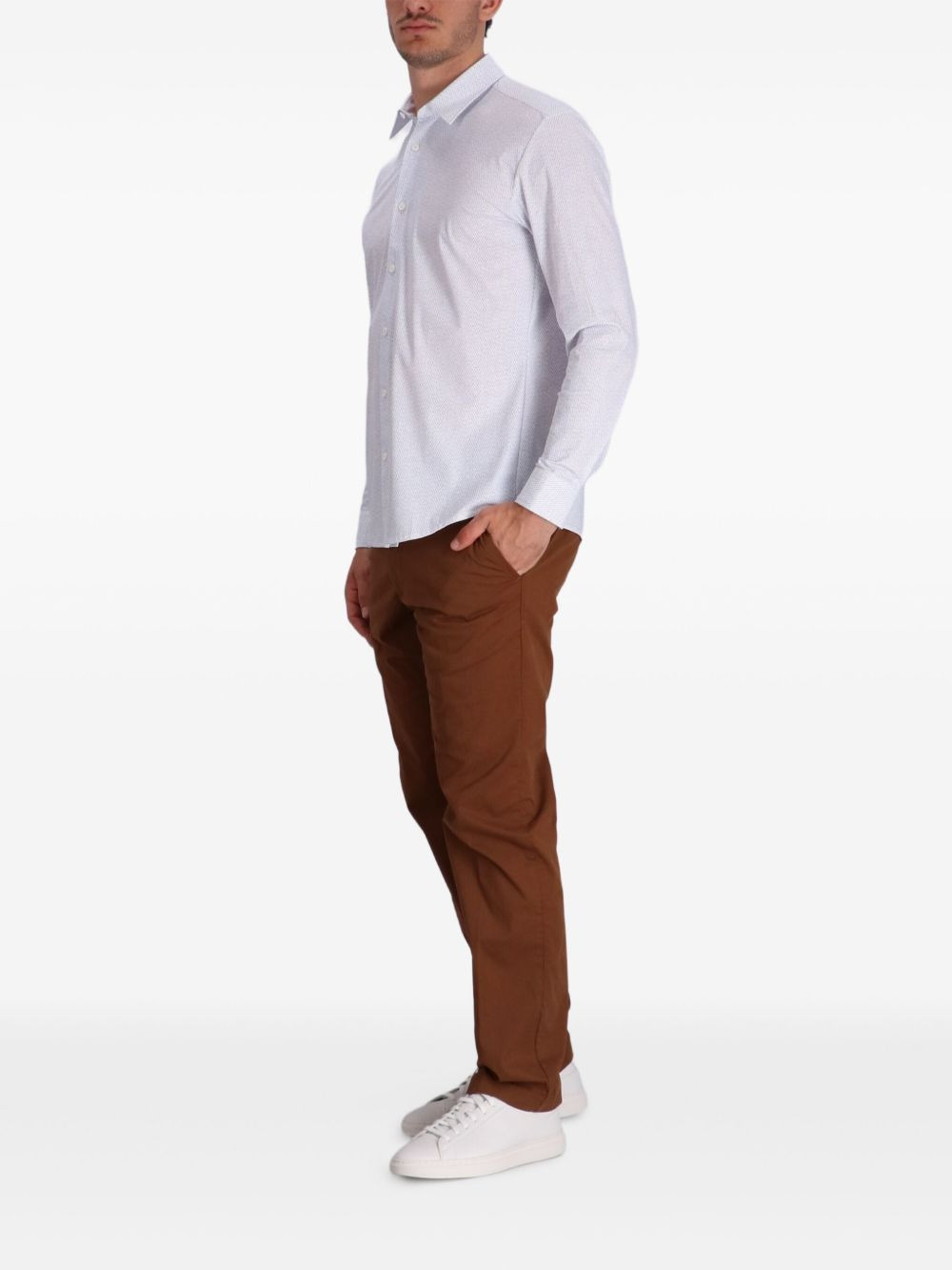 cotton-blend chinos - 2