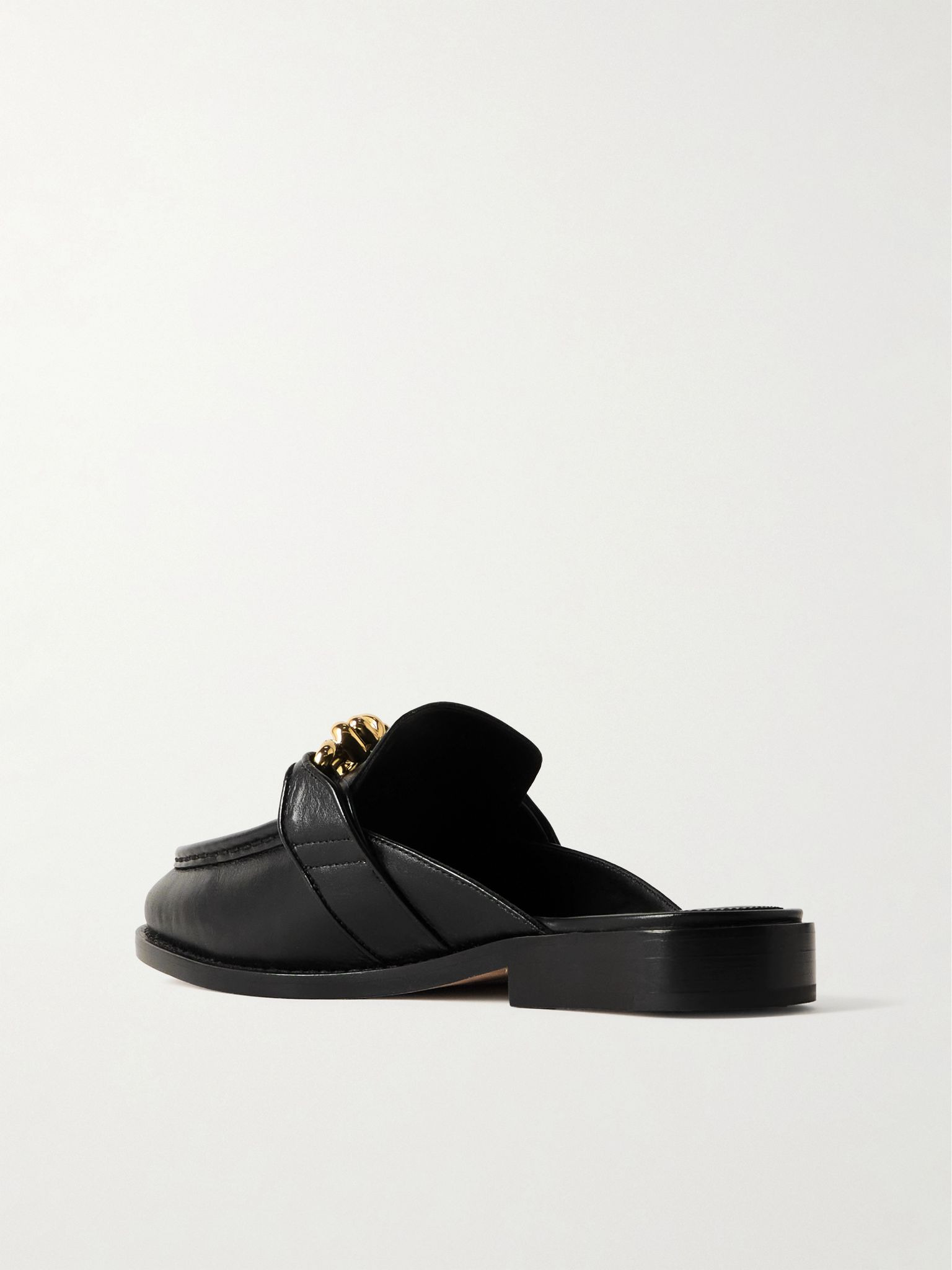 Astaire embellished leather slippers Black - 3
