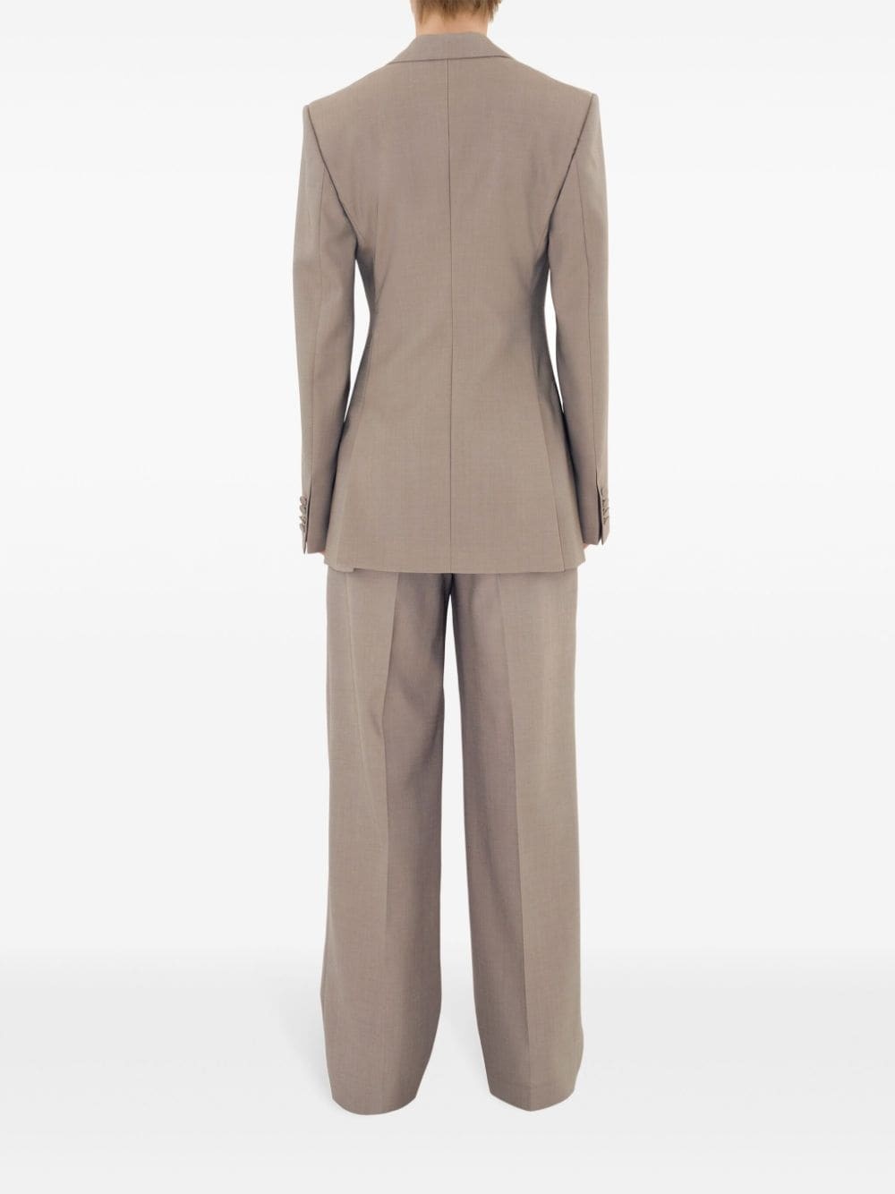 wide-leg wool trousers - 4