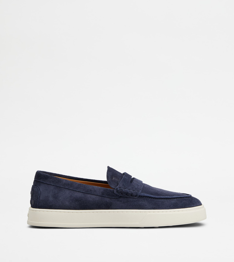 LOAFERS IN SUEDE - BLUE - 1
