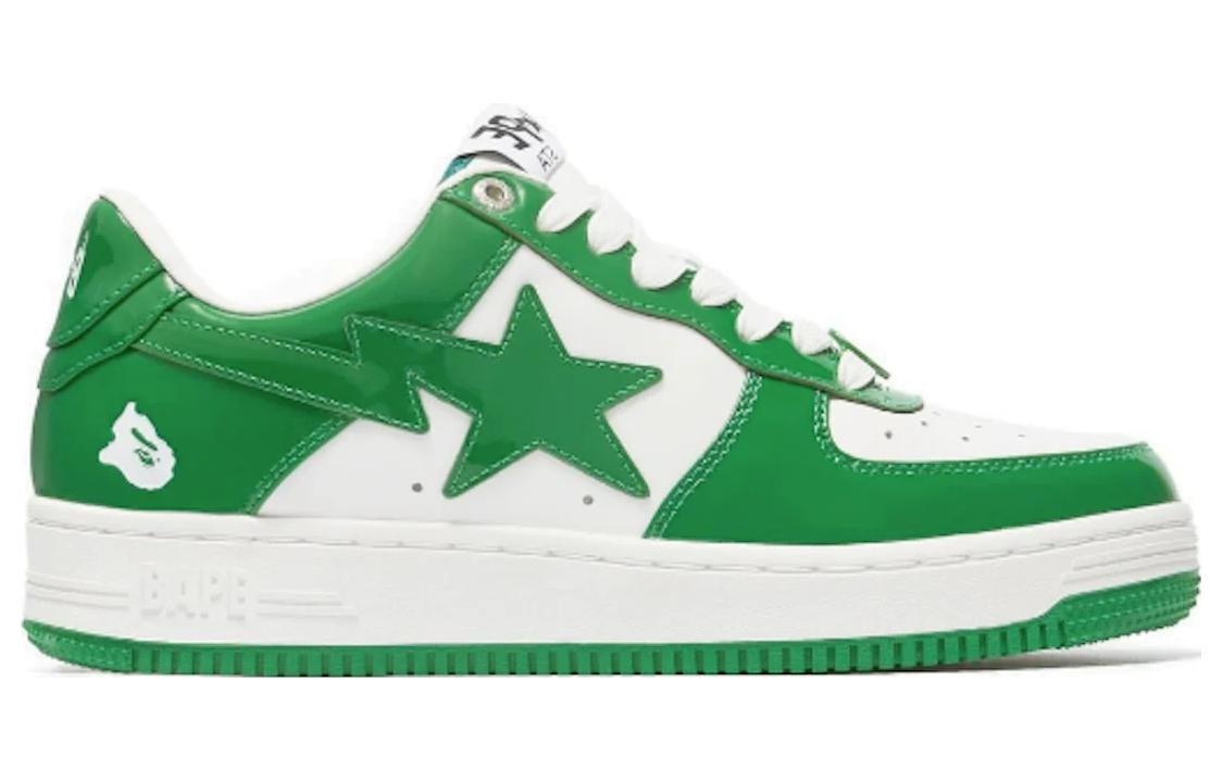 A BATHING APE Bape Sta Patent Leather 'Green White' 1I70-191-002-GREEN - 3