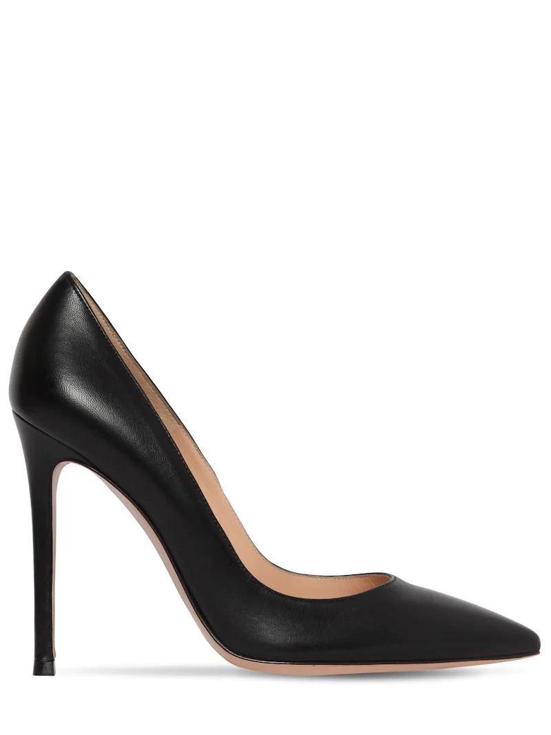 105MM GIANVITO LEATHER PUMPS - 1