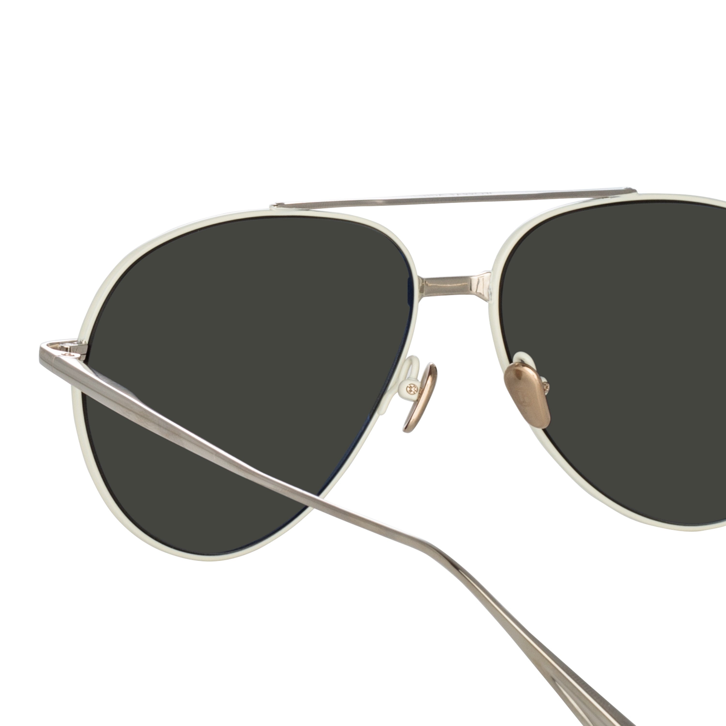 MARCELO AVIATOR SUNGLASSES IN WHITE - 8