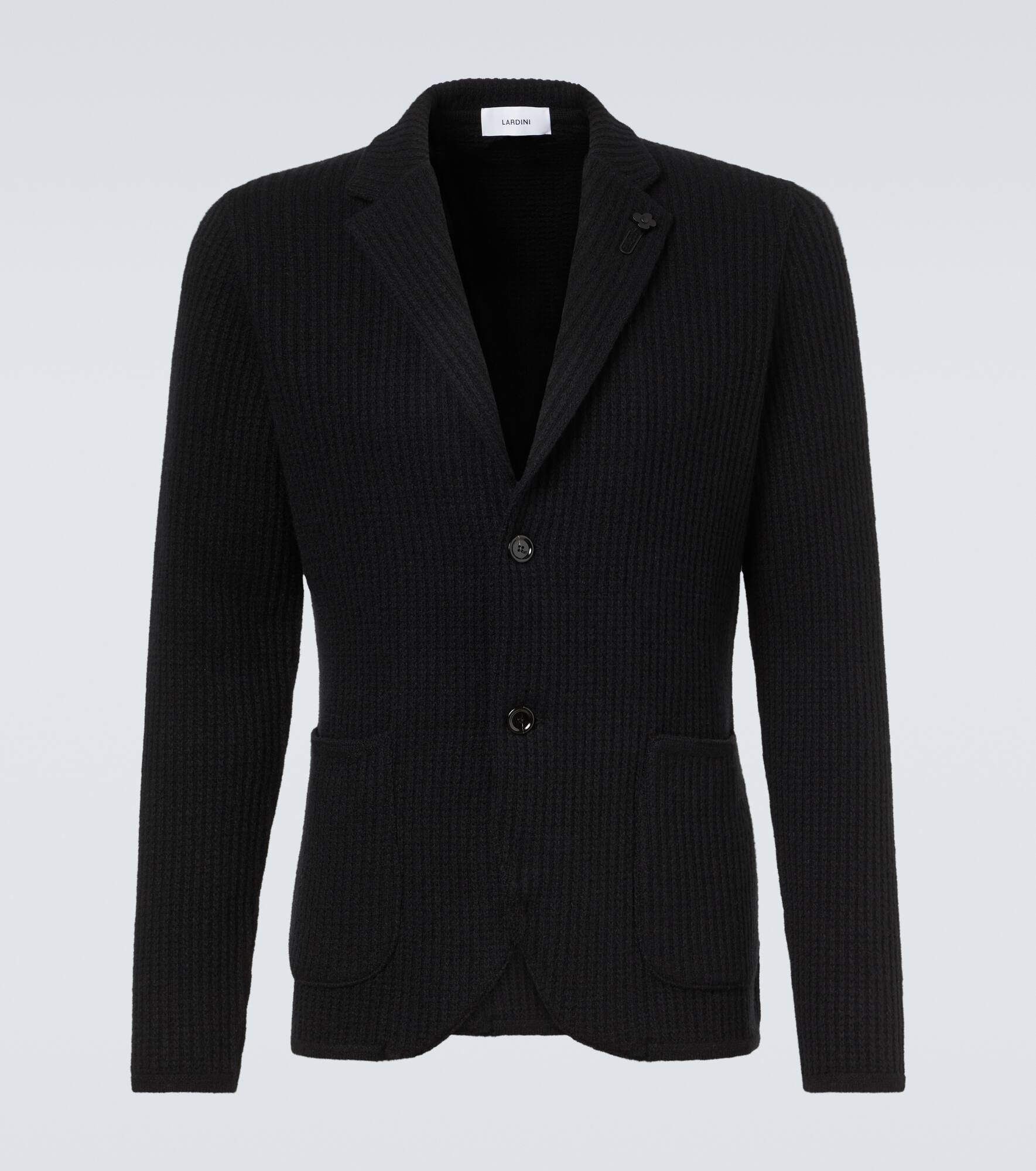 Ribbed-knit cashmere cardigan - 1