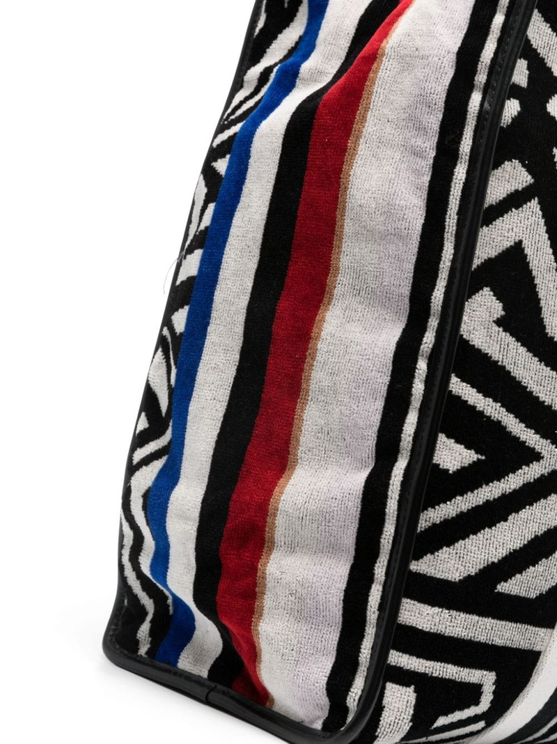 abstract-pattern terry-cloth tote bag 4