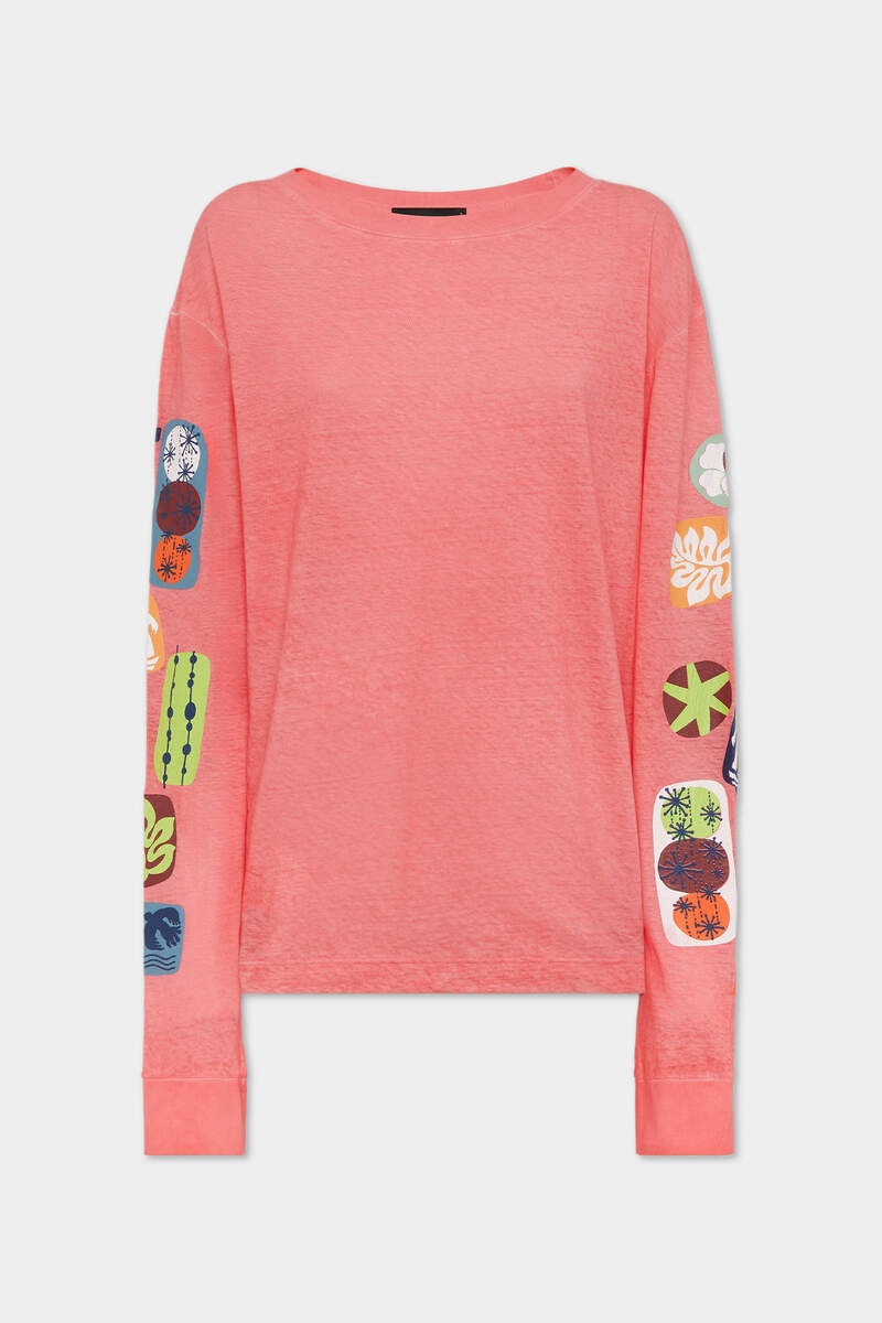 SUMMER LOVERS BREEZY FIT PRINTED T-SHIRT - 1