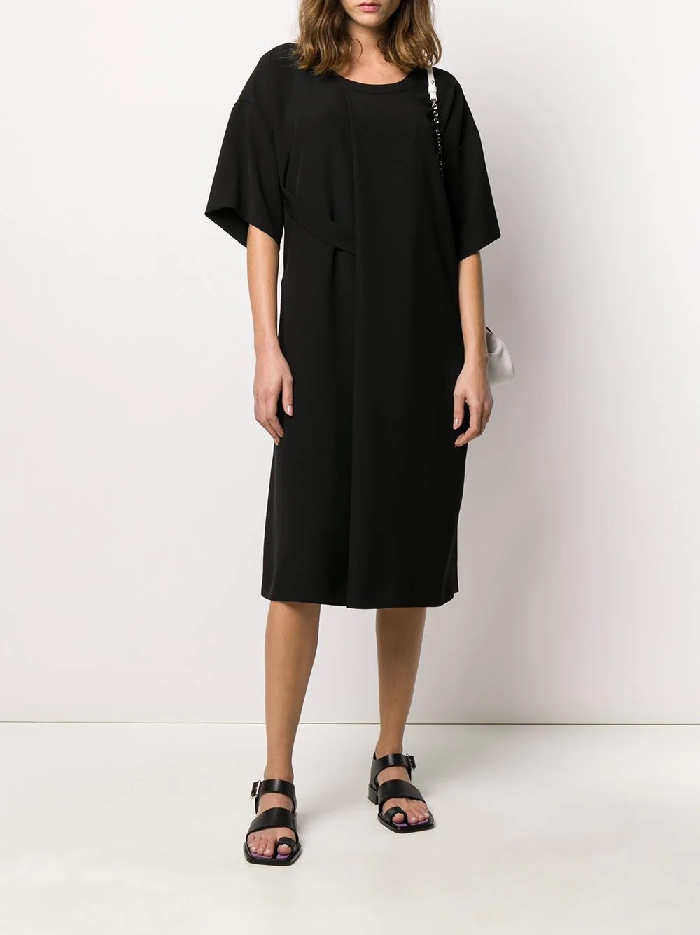 pleated T-shirt dress - 2