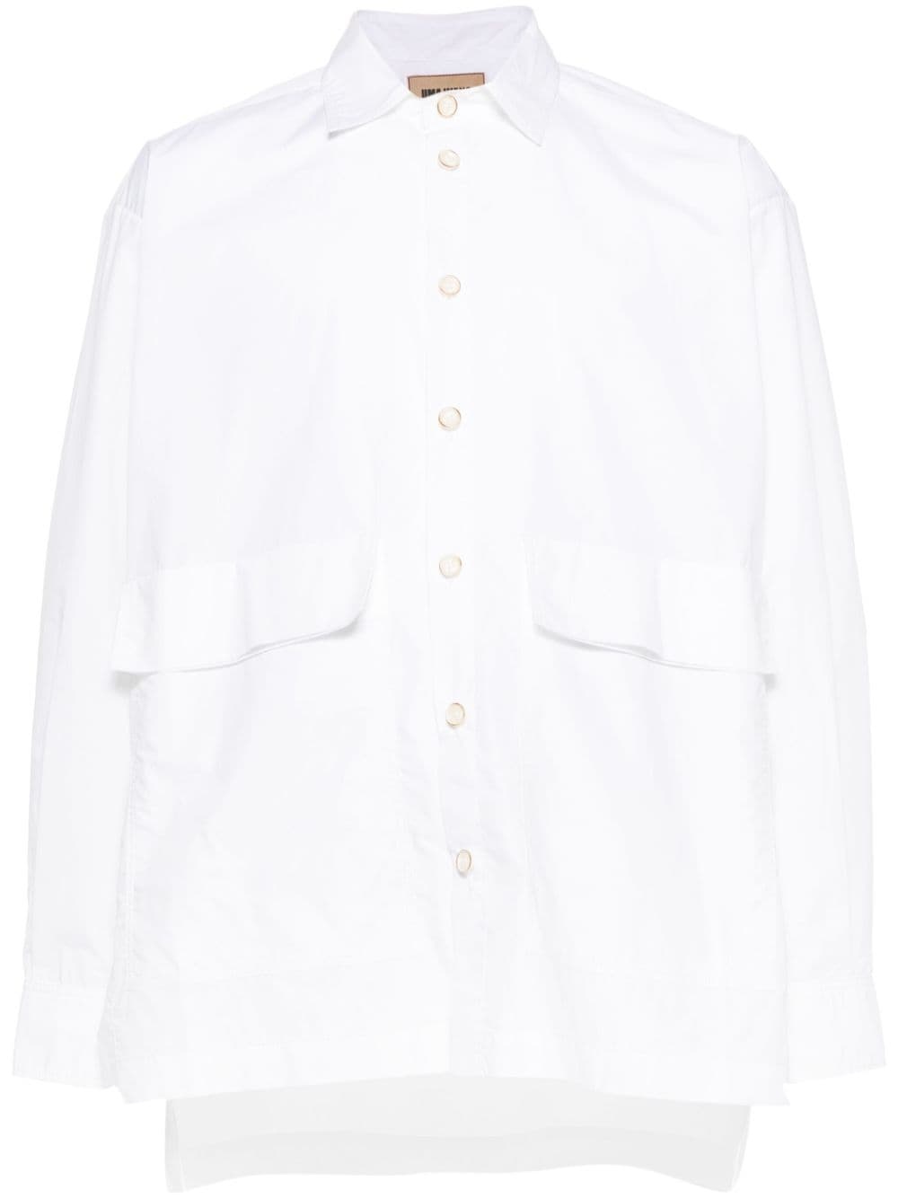 poplin long-sleeved shirt - 1