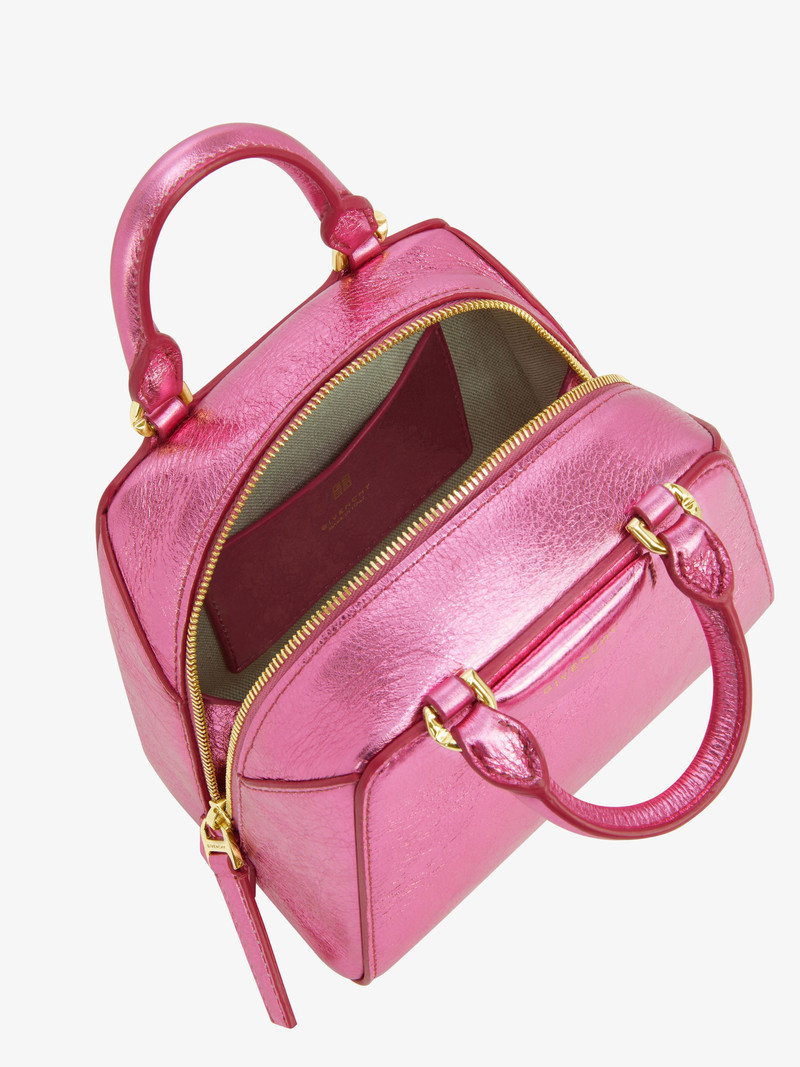 NANO ANTIGONA CUBE BAG IN LAMINATED LEATHER 6