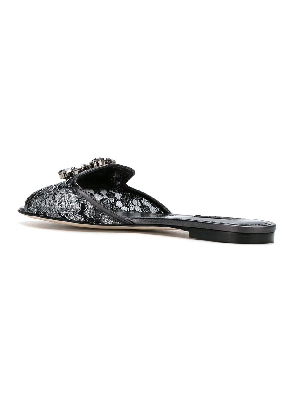 Dolce & Gabbana Women Rainbow Flat Lace Sandals - 3