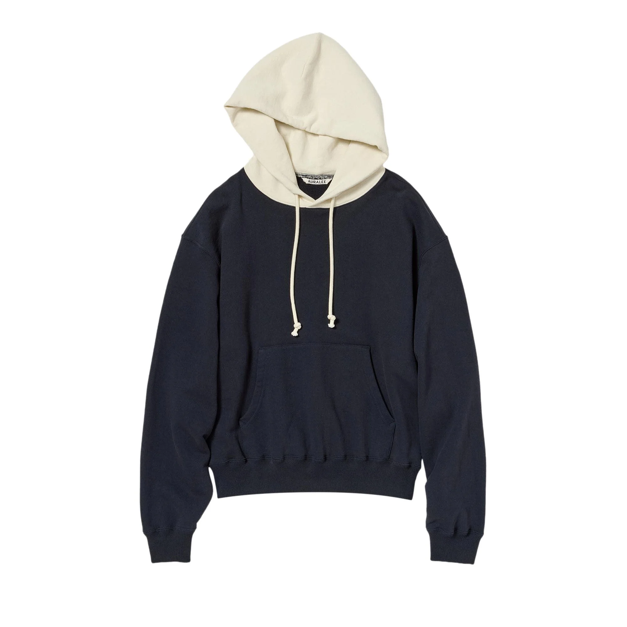 Auralee Smooth Soft Pullover Parka 'Dark Navy/Smoky White' - 1