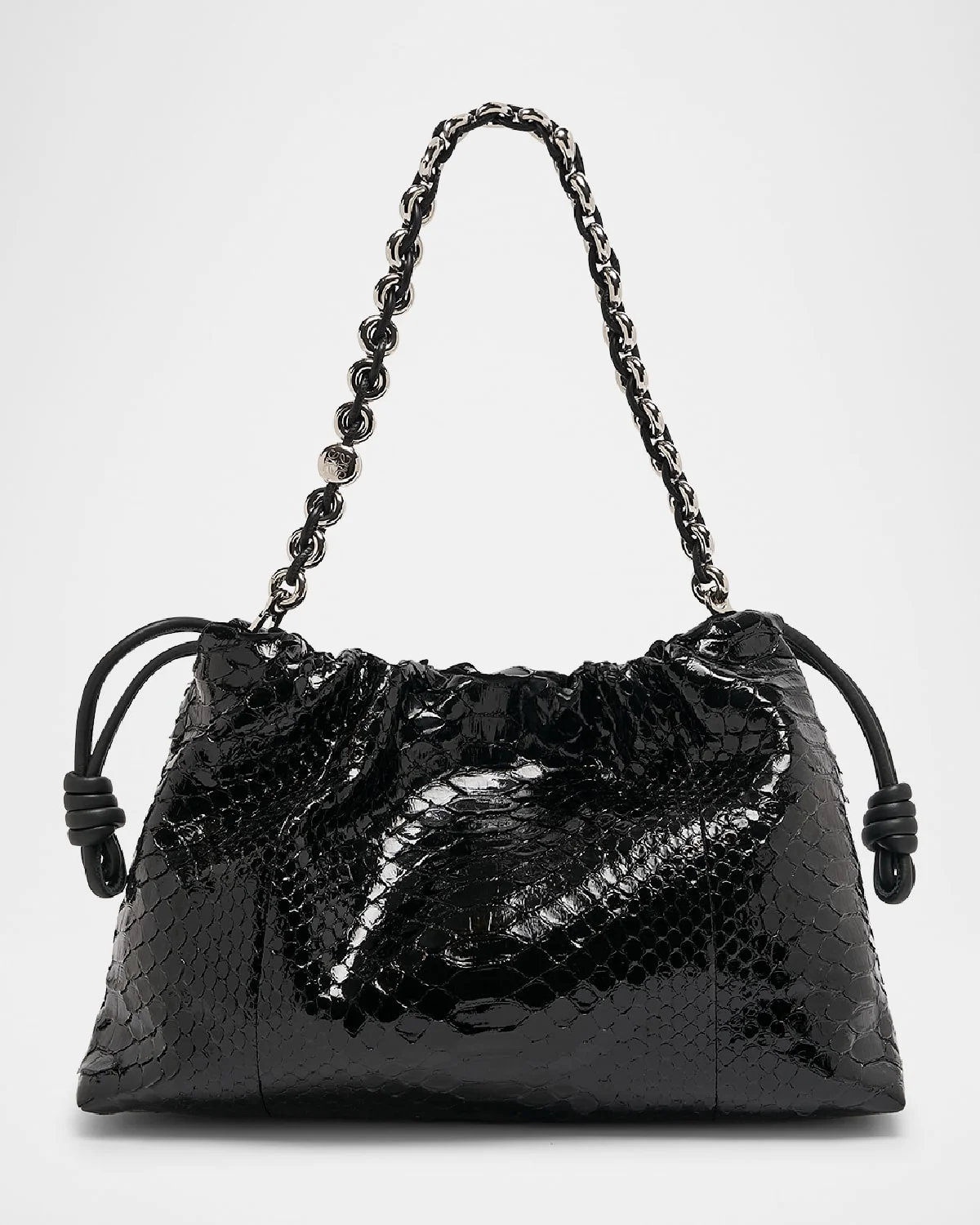 Flamenco Large Shoulder Bag in Patent Python - 1