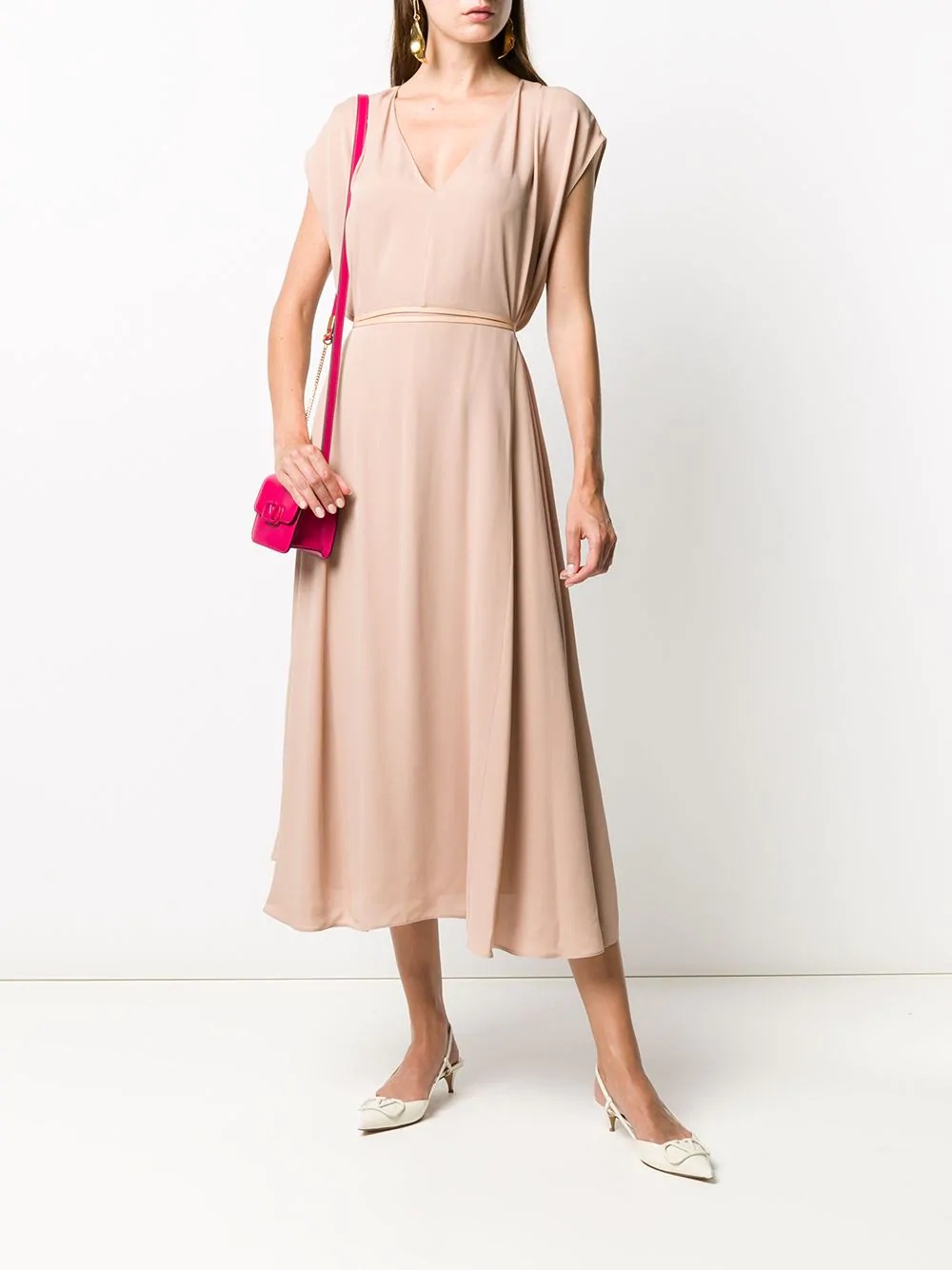 V-neck midi dress - 2