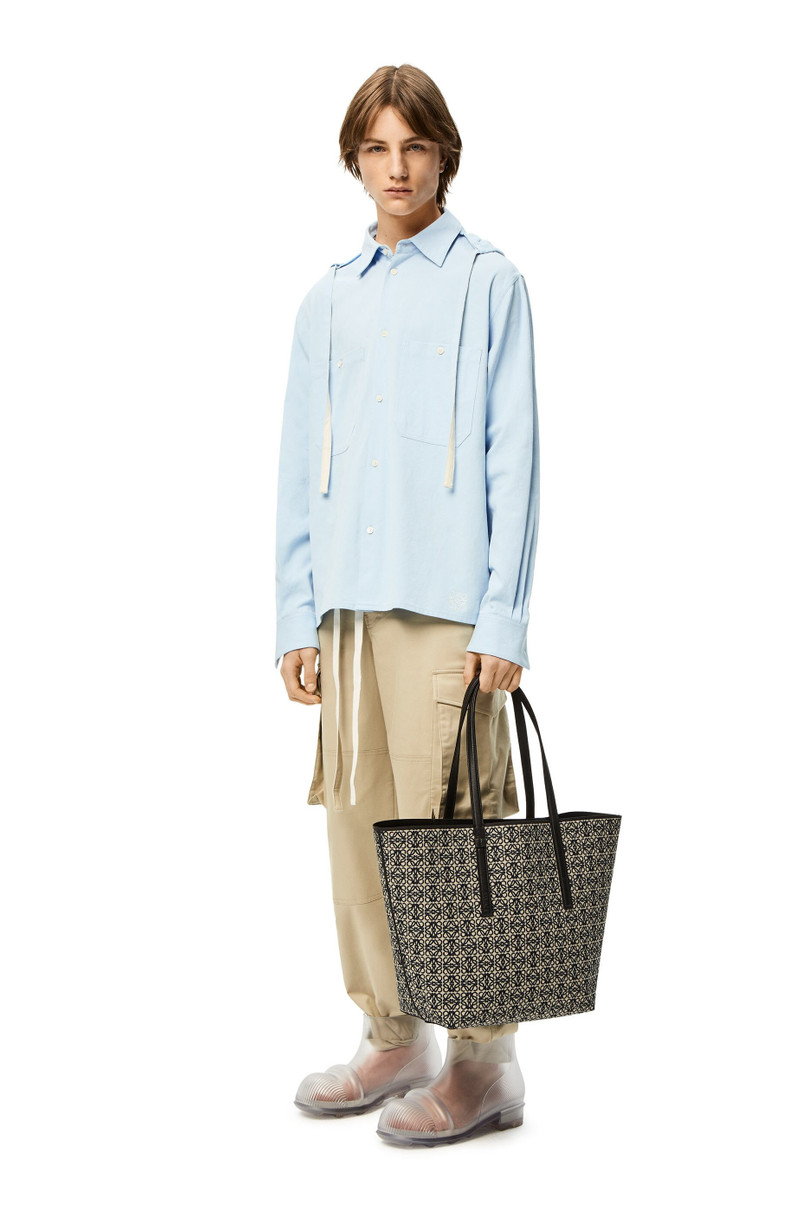 Loewe T Tote bag in Anagram jacquard and calfskin outlook