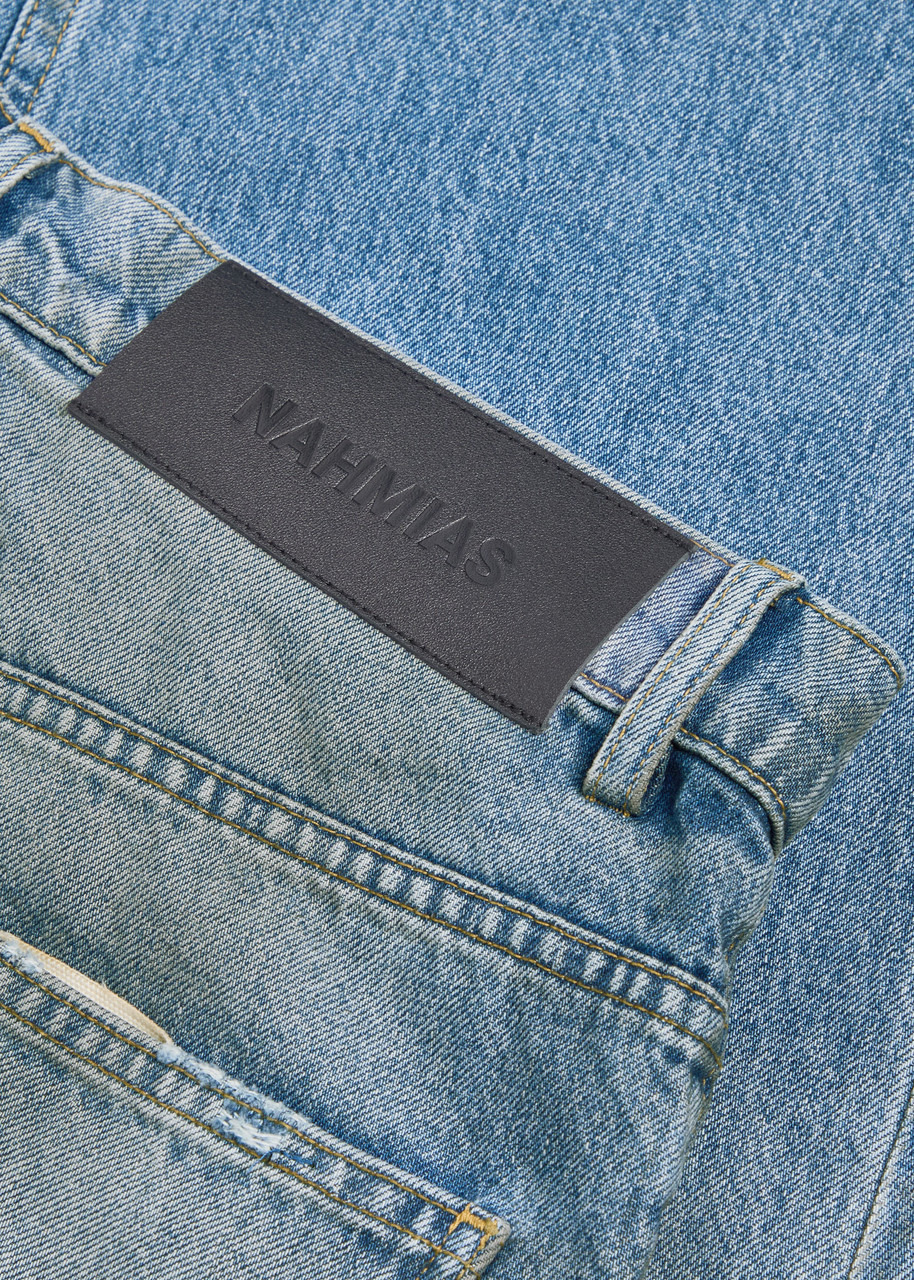 Nahmias Dirty Wash Distressed Straight-leg Jeans - 5