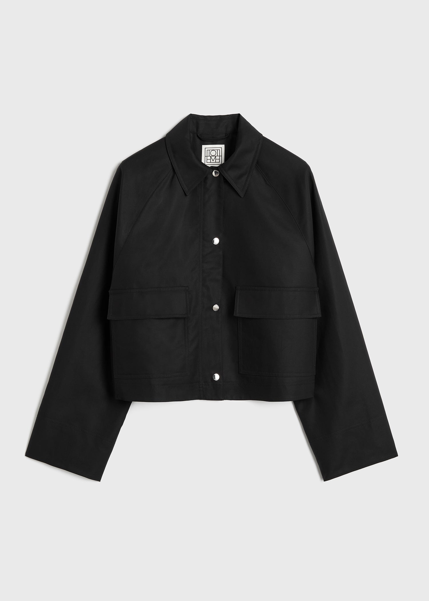 Cropped cotton jacket black - 1