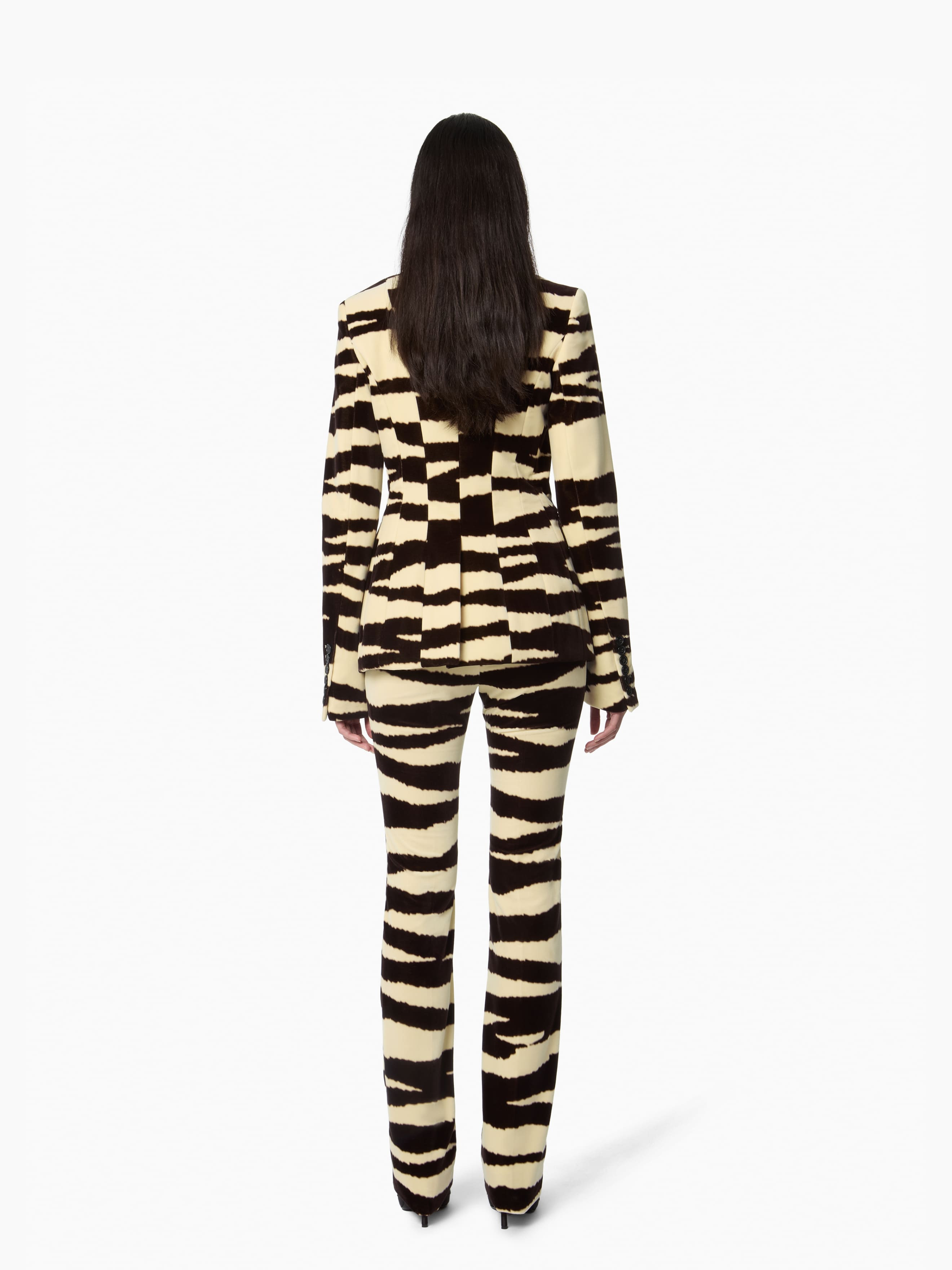 Zebra-Print Tailored Blazer - 4
