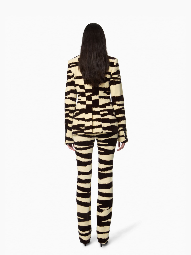 Zebra-Print Tailored Blazer 4