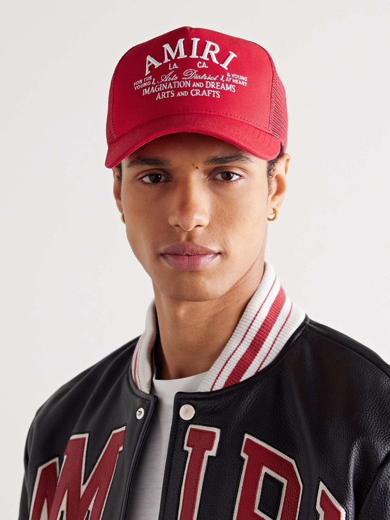 AMIRI Arts District Logo-Embroidered Cotton-Canvas and Mesh Trucker Cap outlook