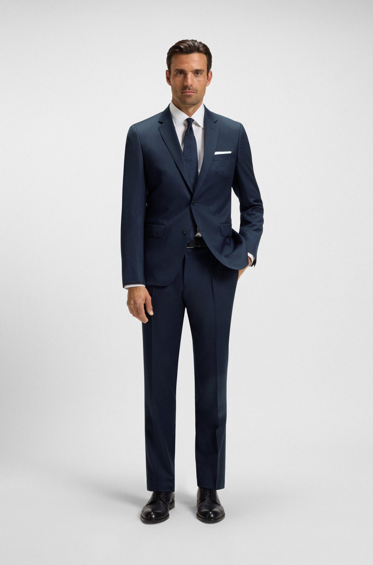 SLIM-FIT TROUSERS IN VIRGIN-WOOL SERGE - 3
